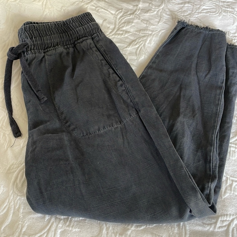 Zara Women’s  Pants Drawstring Waist Pants Dark Gray